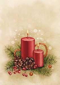 Weihnachtskarte Vintage Style